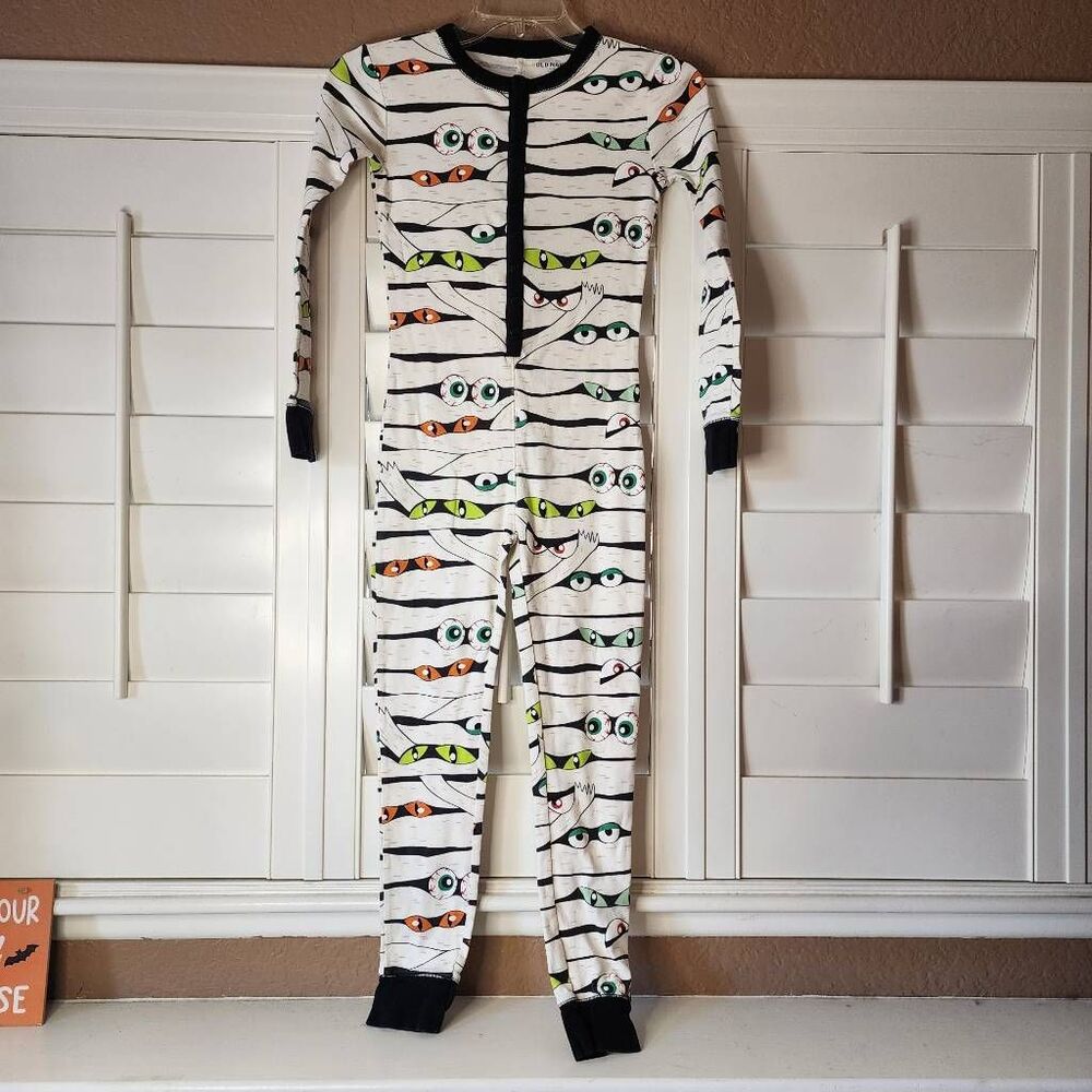 Old Navy Unisex Kids One Piece Eyeball Pajamas Size Large